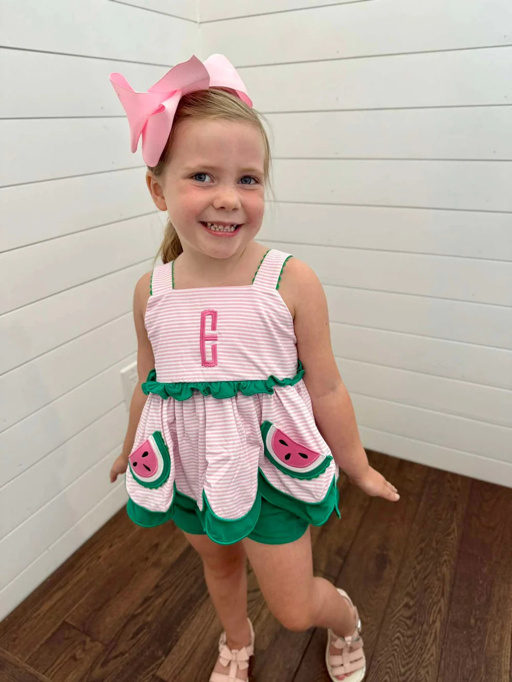 GIRLS SWEET WATERMELON SHORTIE SET