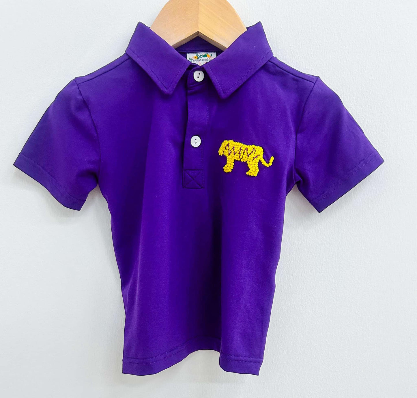 LSU FRENCH KNOT POLO