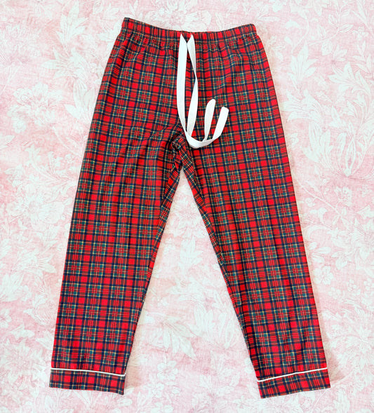 CHRISTMAS EVE PLAID ADULT PANTS