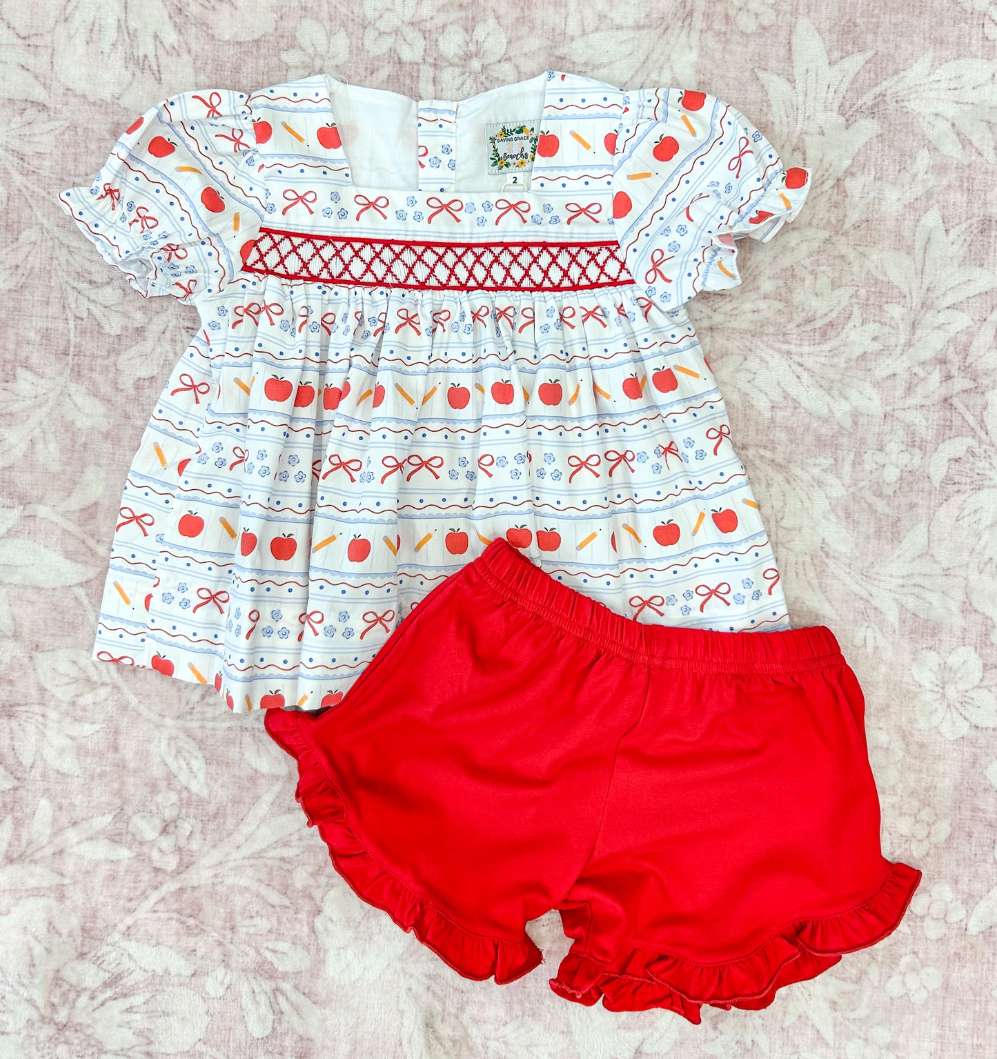 GIRL FRENCH KNOT HOMEROOM CLASSIC SHORT SET