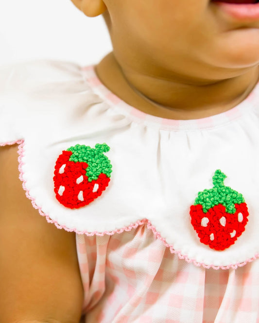 FRENCH KNOT STRAWBERRY PICKIN’ DRESS