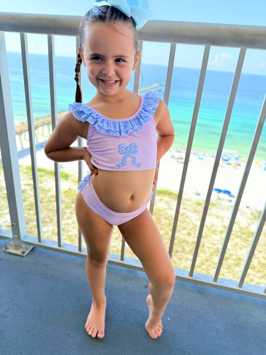 BLUE & BOWS SWIM GIRL 2PC