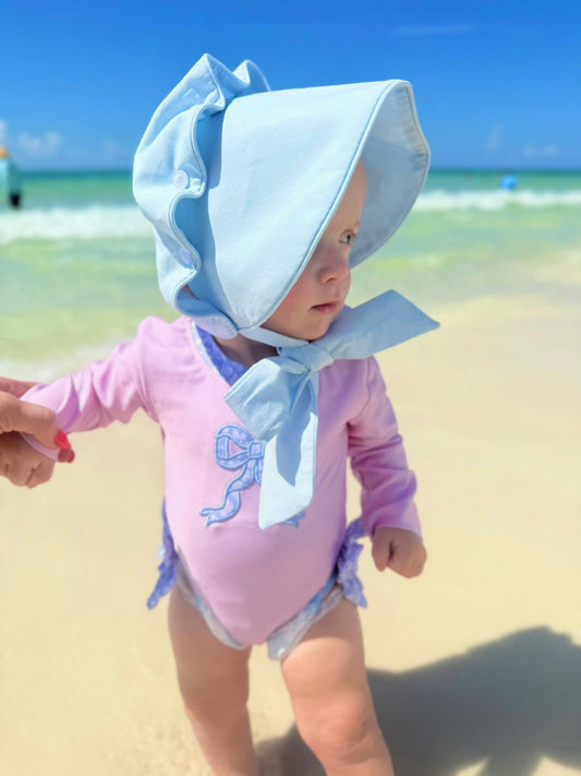 BLUE & BOWS SWIM GIRL 1PC RASHGUARD
