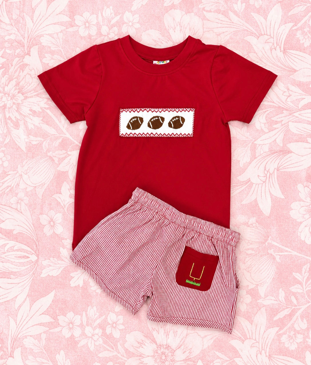 CRIMSON SEASON BOY SHORT SET