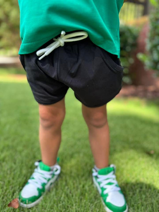 BOY BLACK KNIT SHORTIES