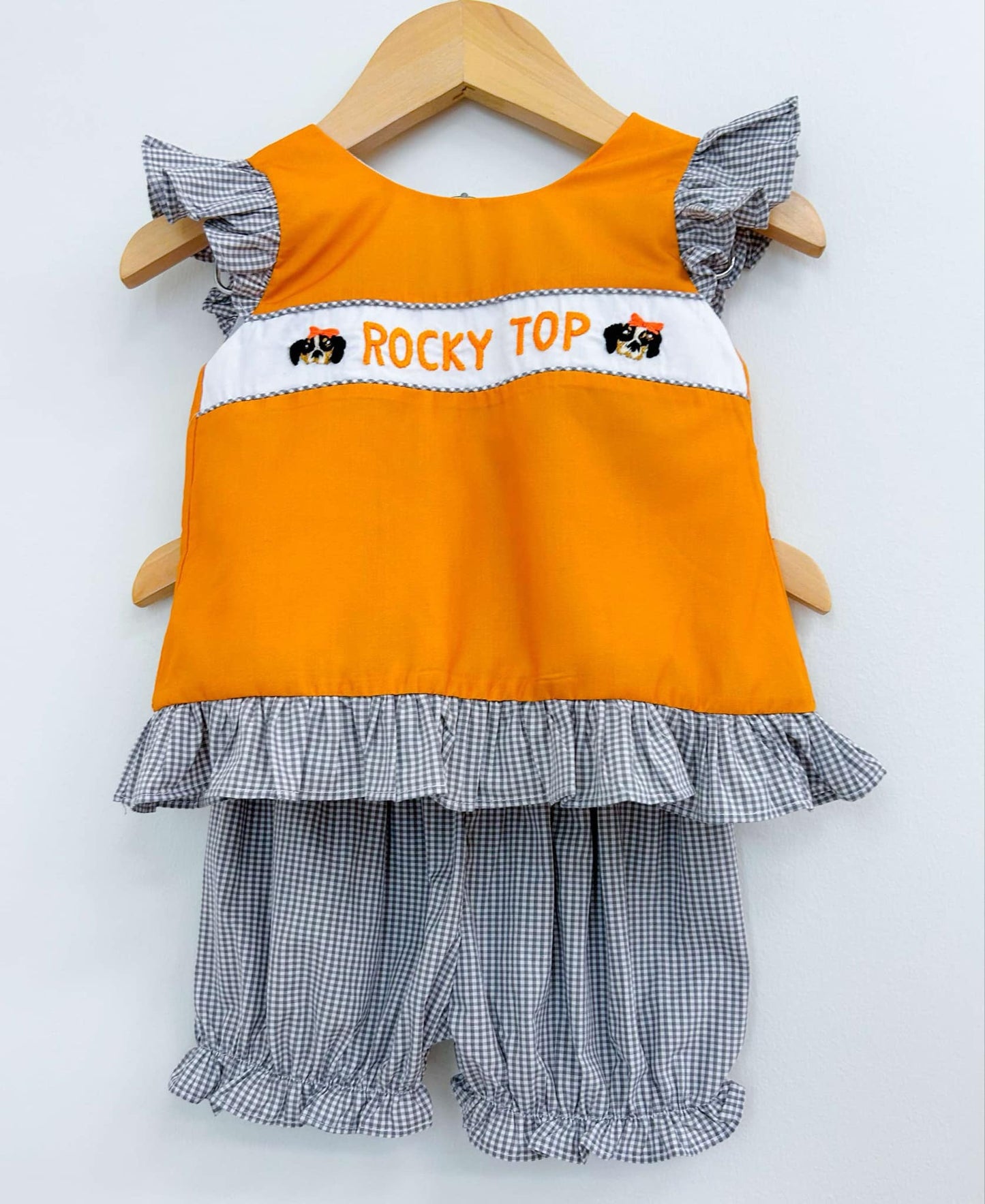 ROCKY TOP RIBBON GIRL SHORT SET