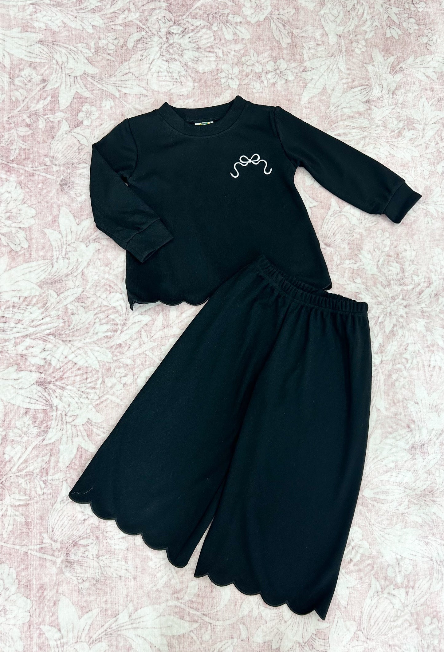 BLACK FLARED CARDIGAN SETS
