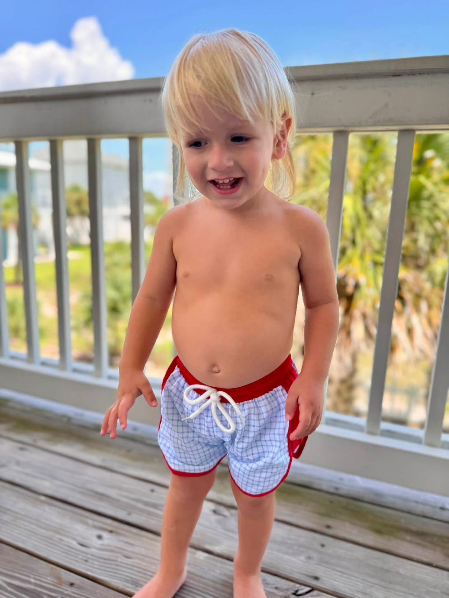 BOYS SWEET LAND OF LIBERTY SWIM TRUNKS