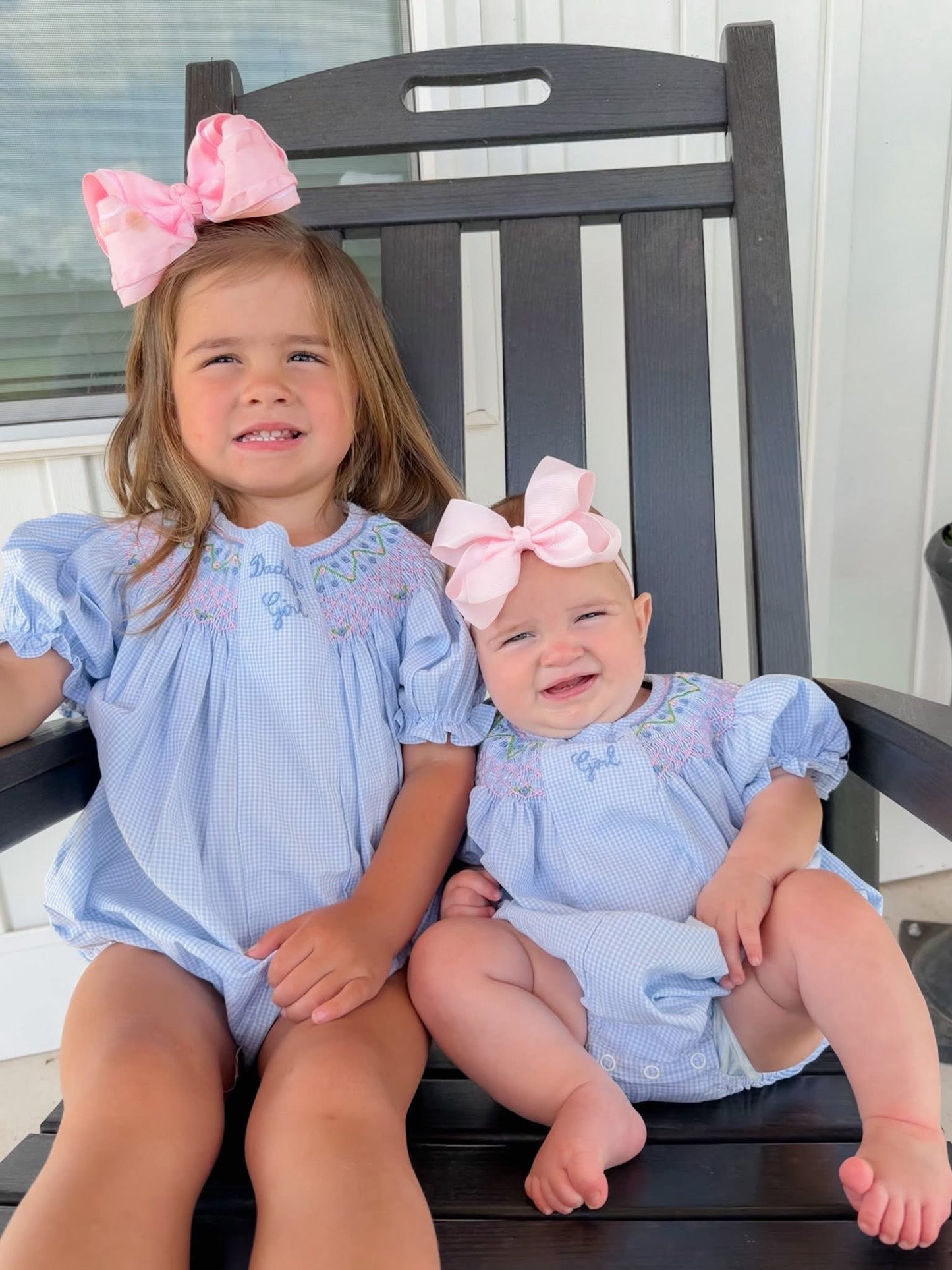 GIRL DADDY'S GIRL SMOCKED BUBBLE