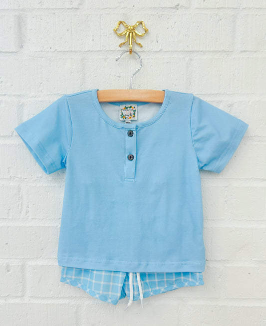 PICCADILLY PLAID BOY SHORT SET