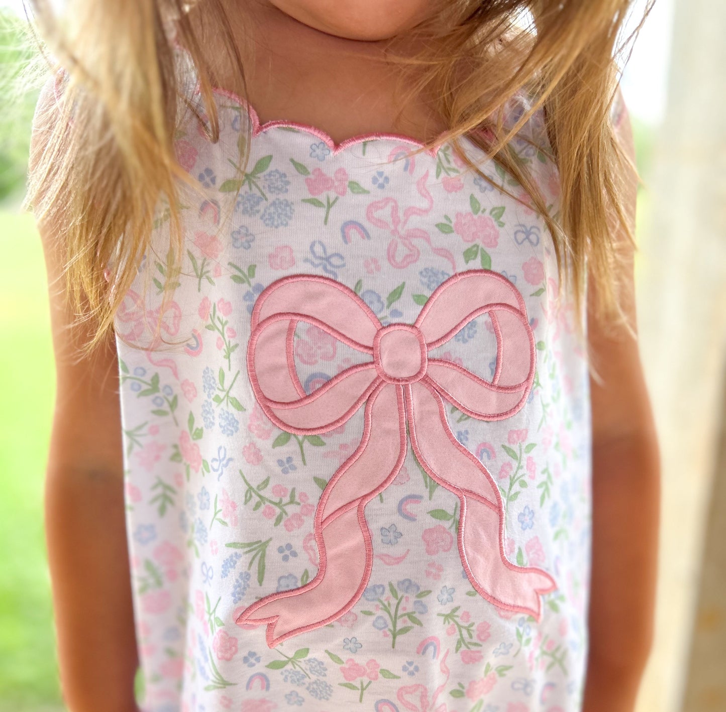 GIRLS SUTTON FLORAL BOW BUBBLE