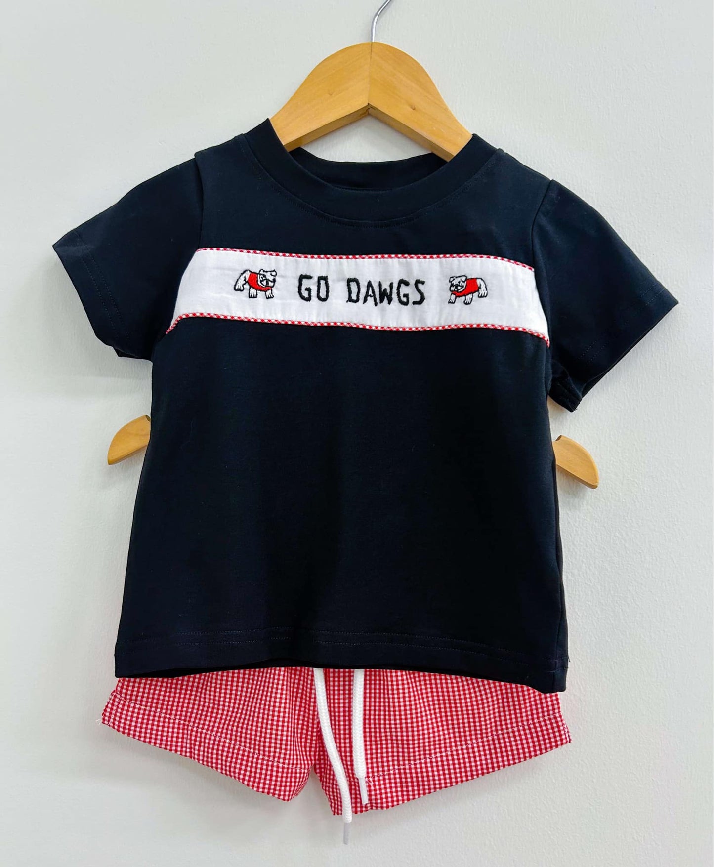 GO DAWGS RIBBON BOY SHORT SET