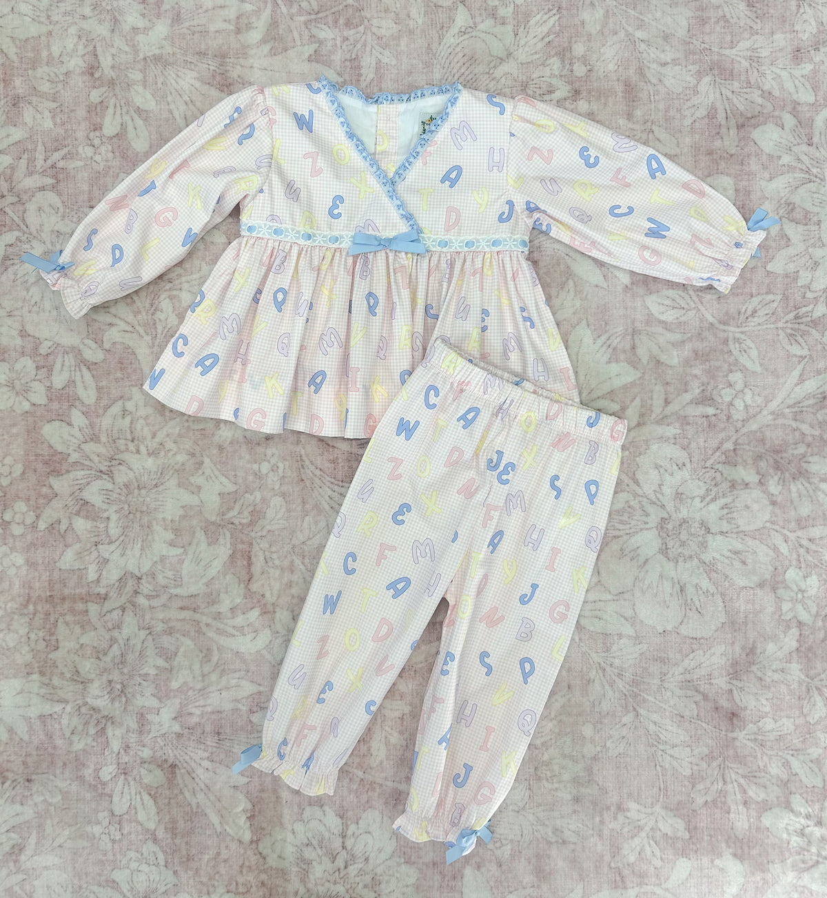 GIRL ALPHABET LOUNGEWEAR SET