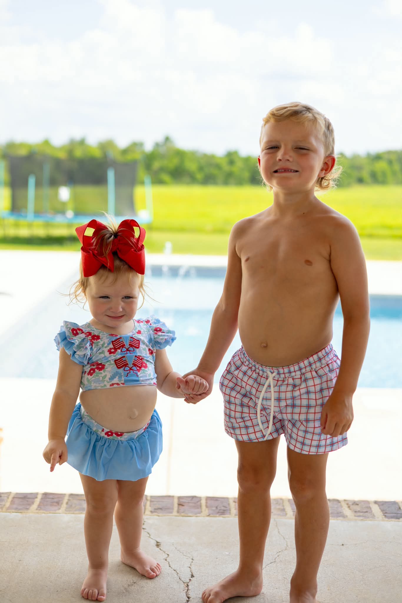 GIRLS PATRIOTIC PETALS 2PC SWIMSUIT