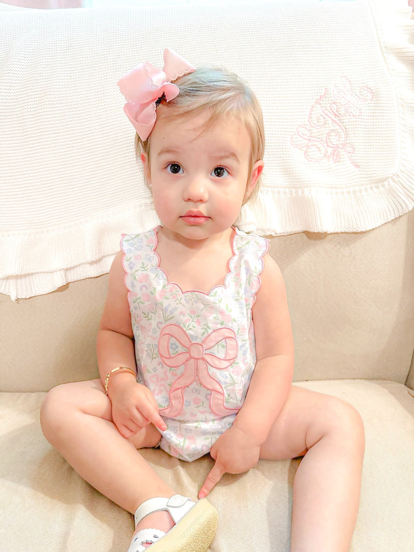 GIRLS SUTTON FLORAL BOW BUBBLE