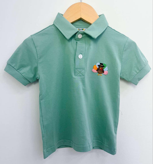 GINGHAM TURKEY BOY POLO