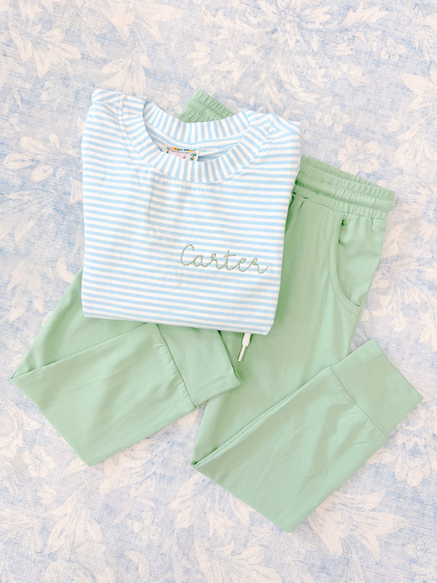 BLUE COZY KNIT PULLOVER
