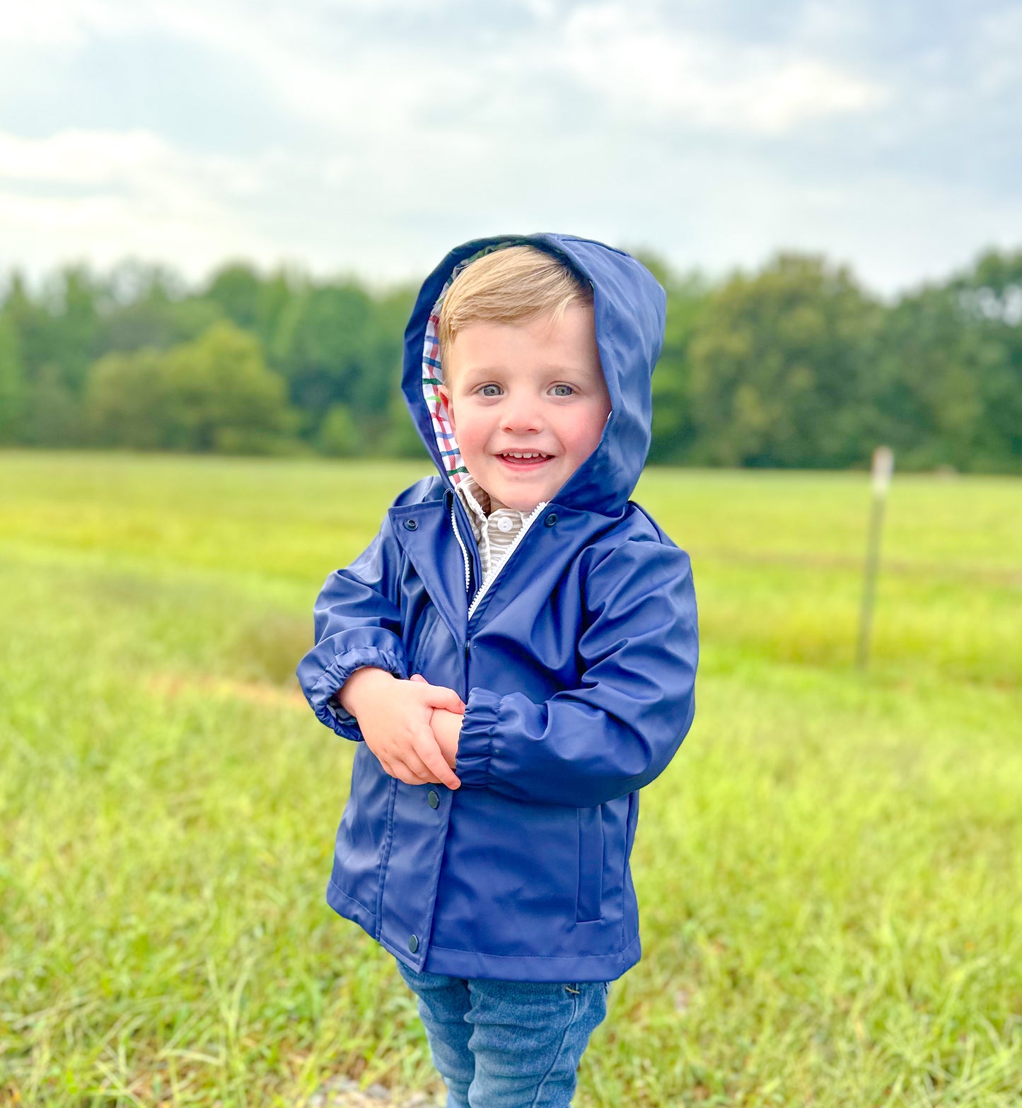 BOYS NAVY RAIN JACKET