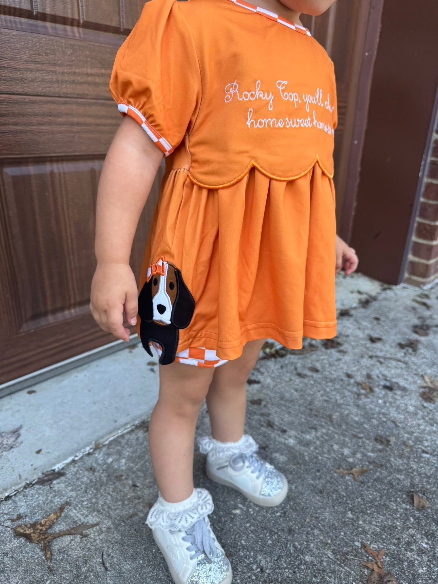 SMOKEY APPLIQUE GIRL SHORT SET