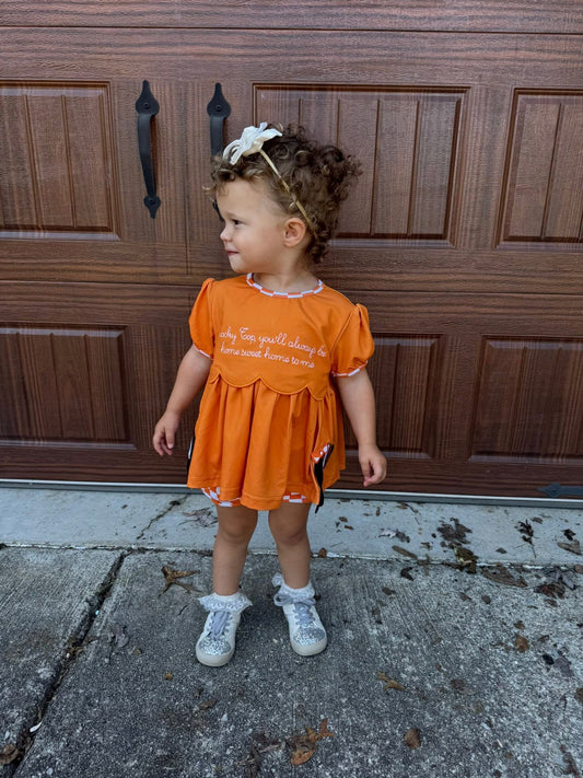 SMOKEY APPLIQUE GIRL SHORT SET