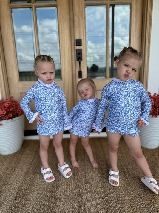 BLUE BOTANICAL FAMILY SWIM GIRL 2PC