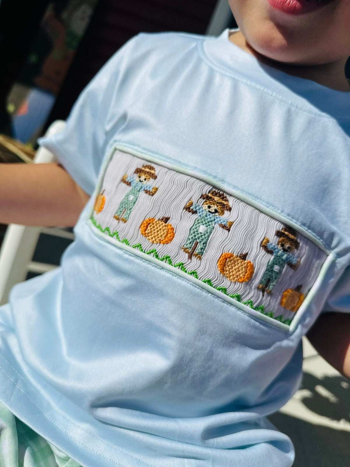 BOY HARVEST BLESSINGS SMOCKED SHORT SET