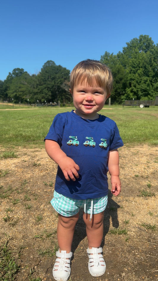FRENCH KNOT LINEMEN BOY SHORT SET