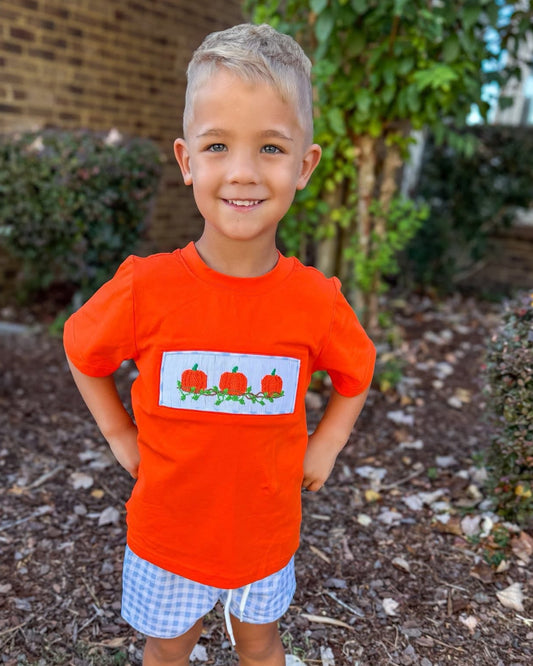 PUMPKIN VINE BOY SHORT SET