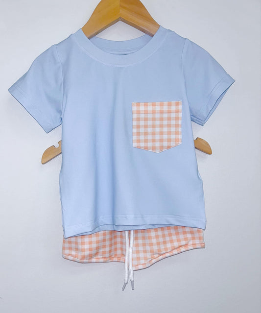 SWEET PEACH SUMMER BOY SHORT SET