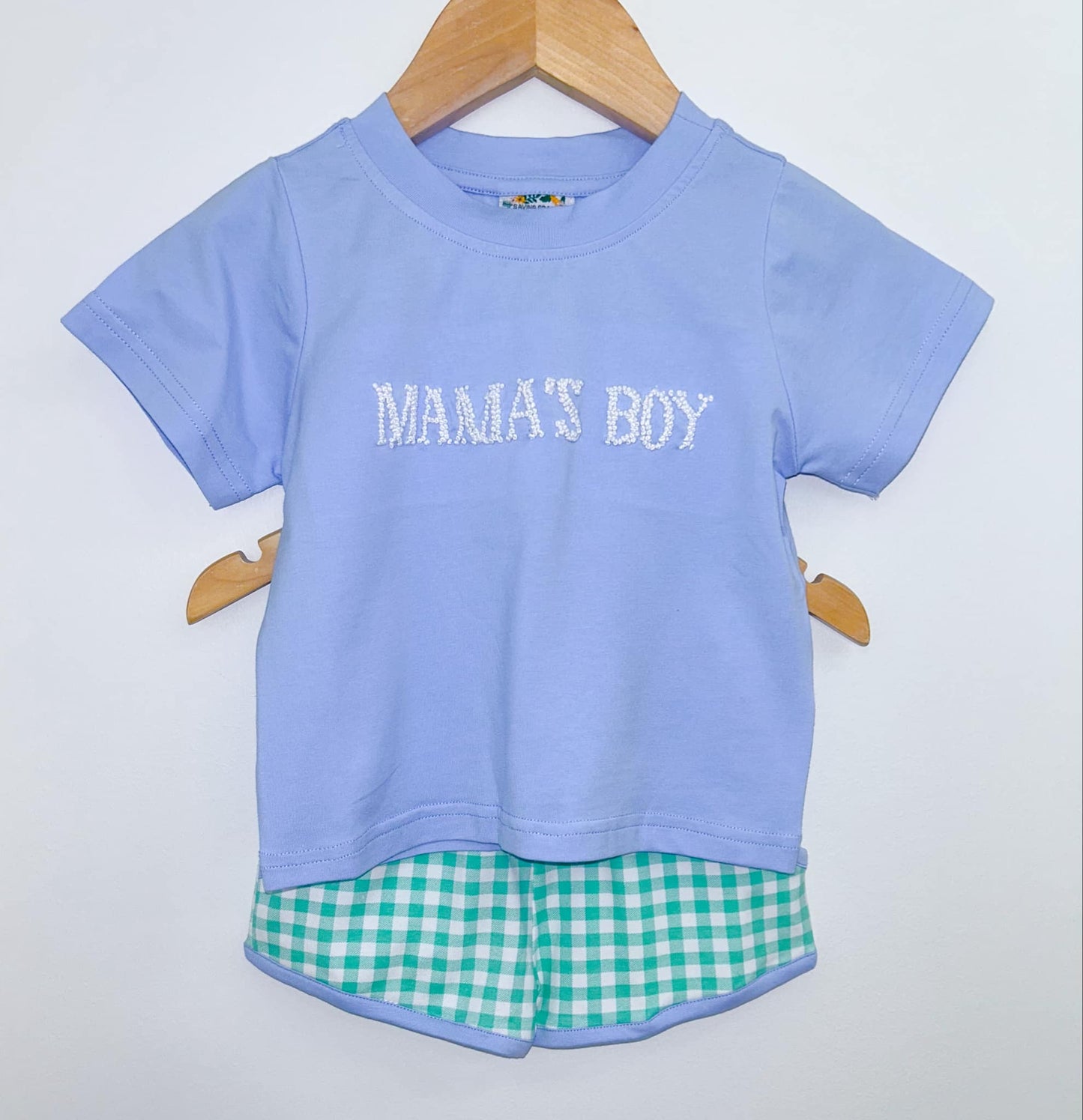 FRENCH KNOT NAME BOY SHORT SET