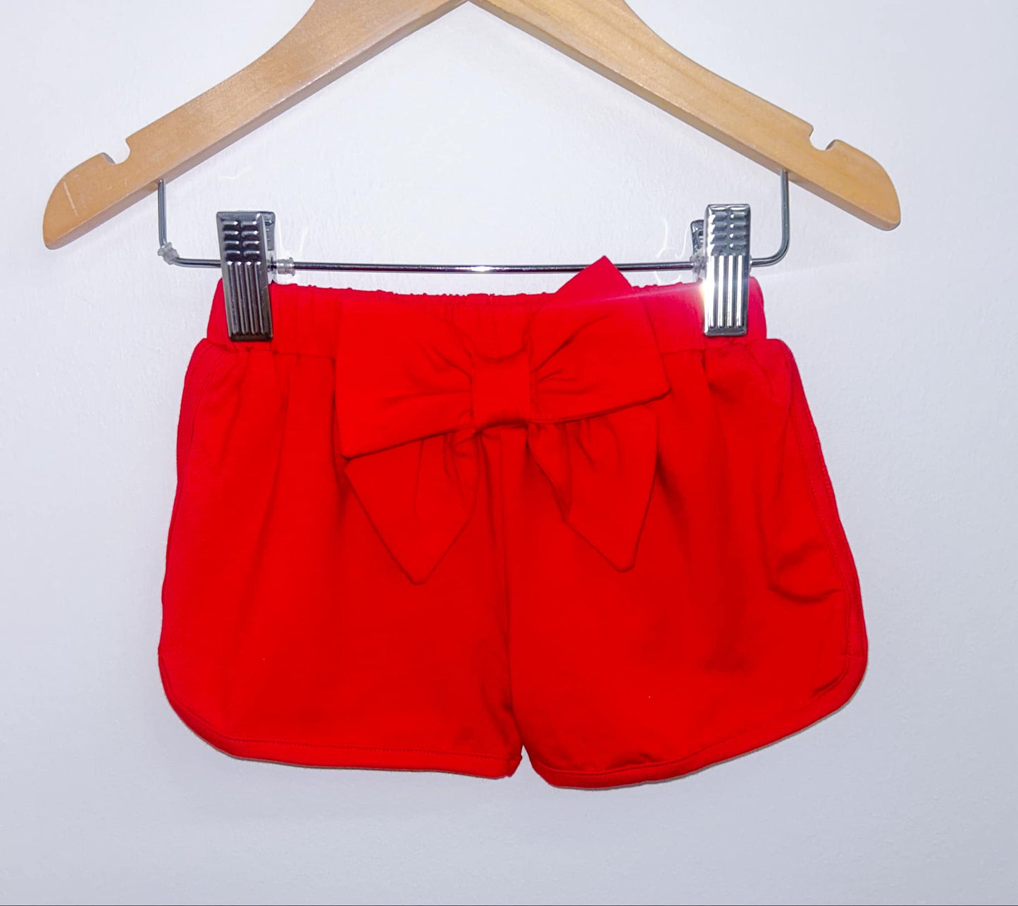 GIRLS KNIT SHORTIES- RED