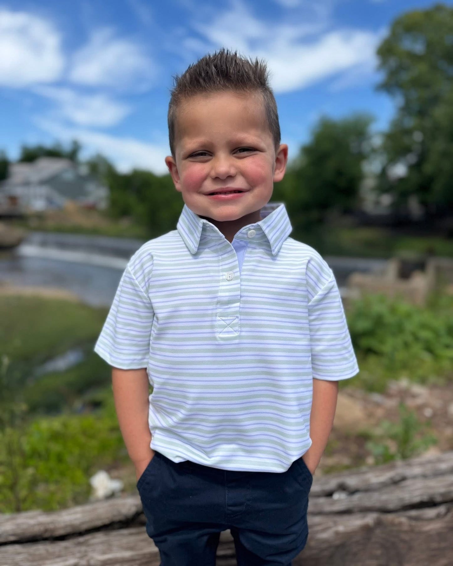 MADDY'S FLORAL BOY POLO