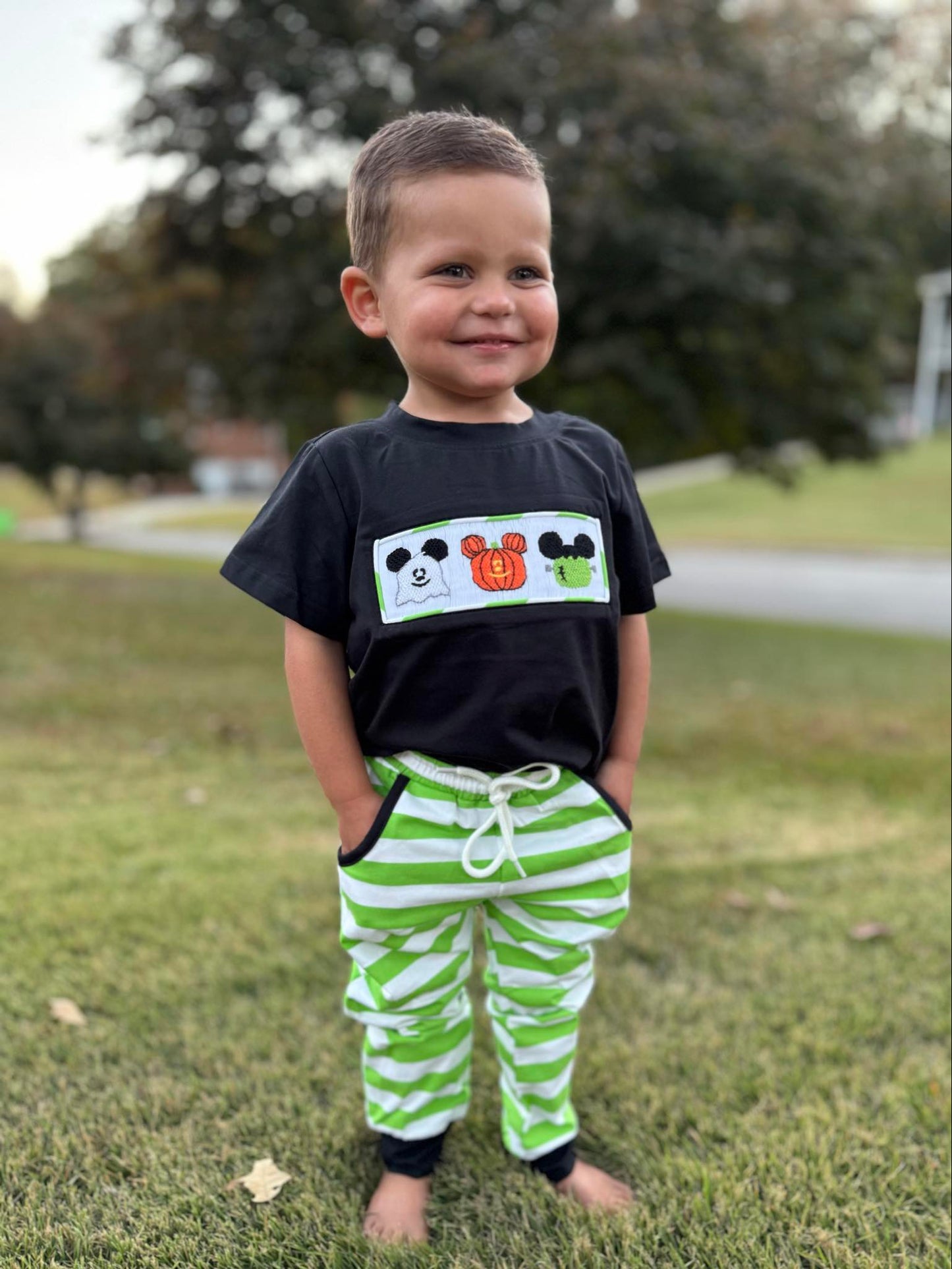 OH BOO-DLES SMOCK BOY PANT SET