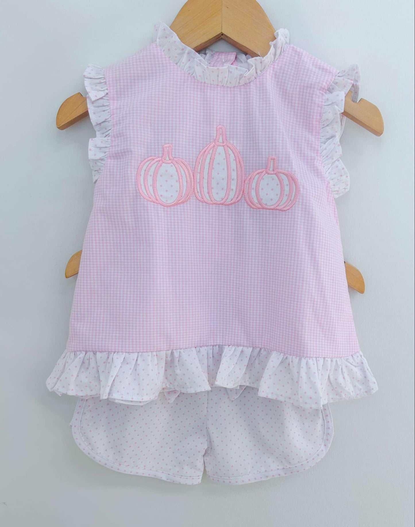 SWEET PUMPKINS APPLIQUE GIRL SHORT SET