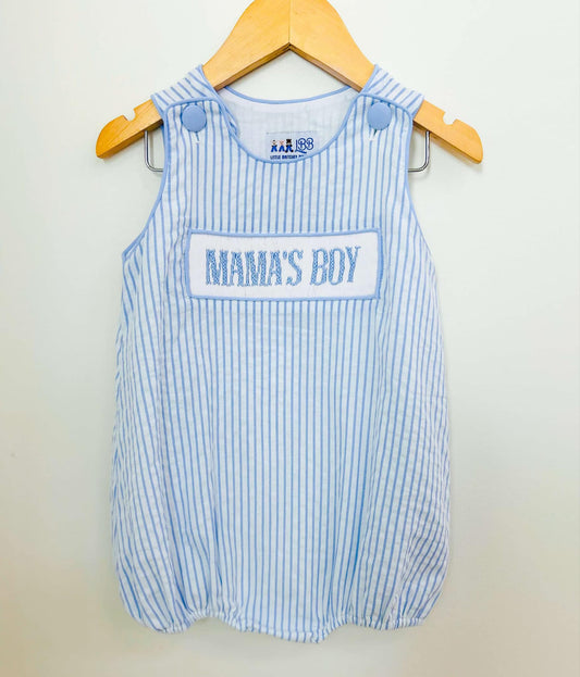 BOYS SUMMER BLUES SMOCKED BUBBLE