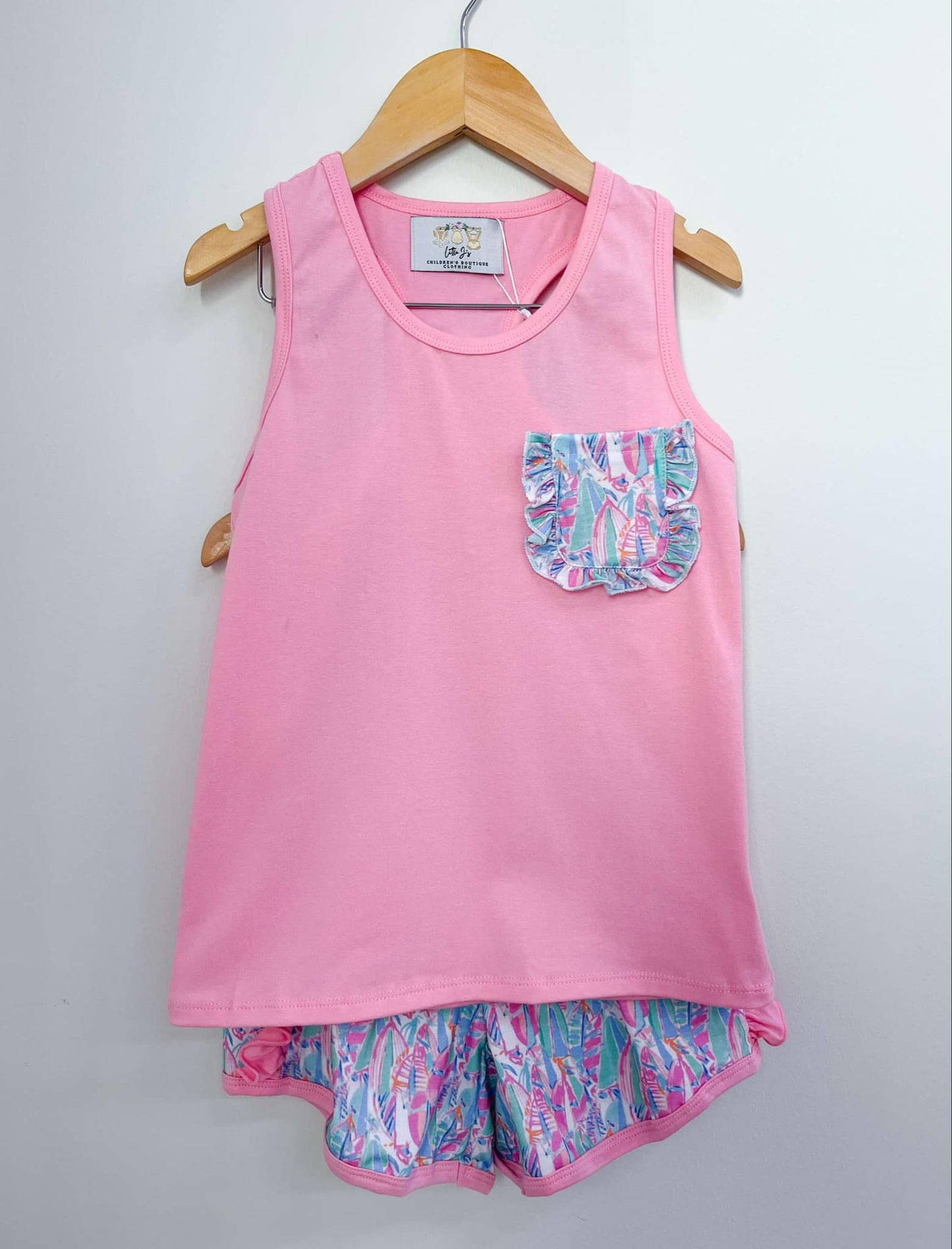 BEACHY BOW TANKS PINK