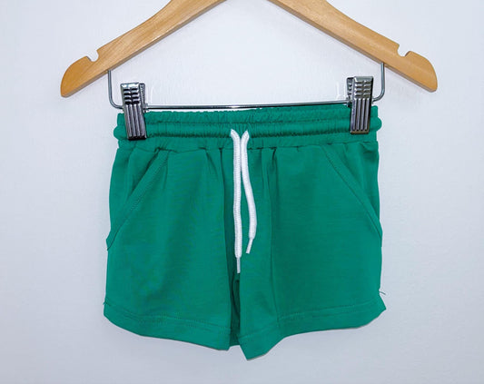 BOYS GREEN KNIT SHORTIES