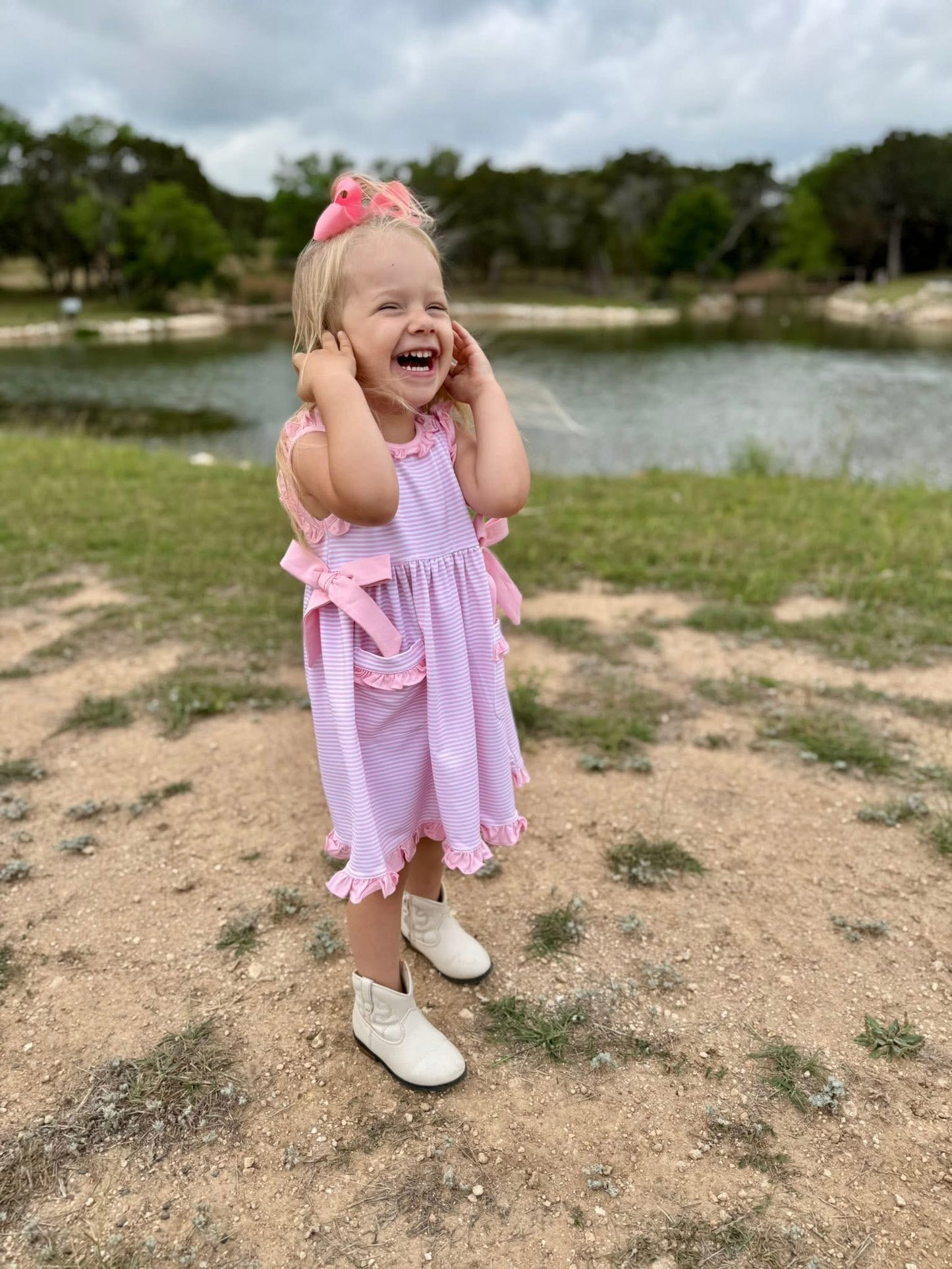 STRIPED SPRING SETS DRESS