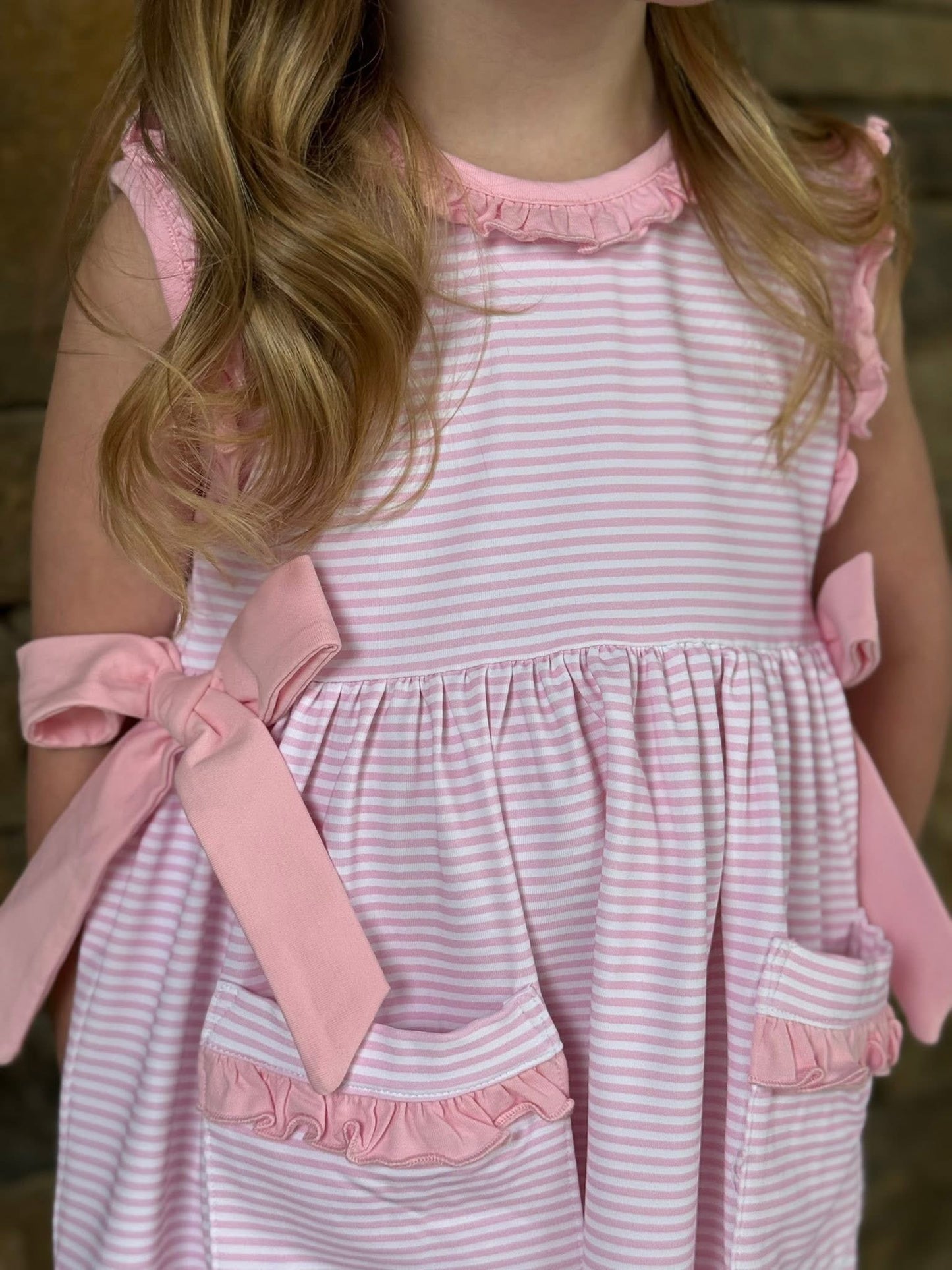 STRIPED SPRING SETS DRESS