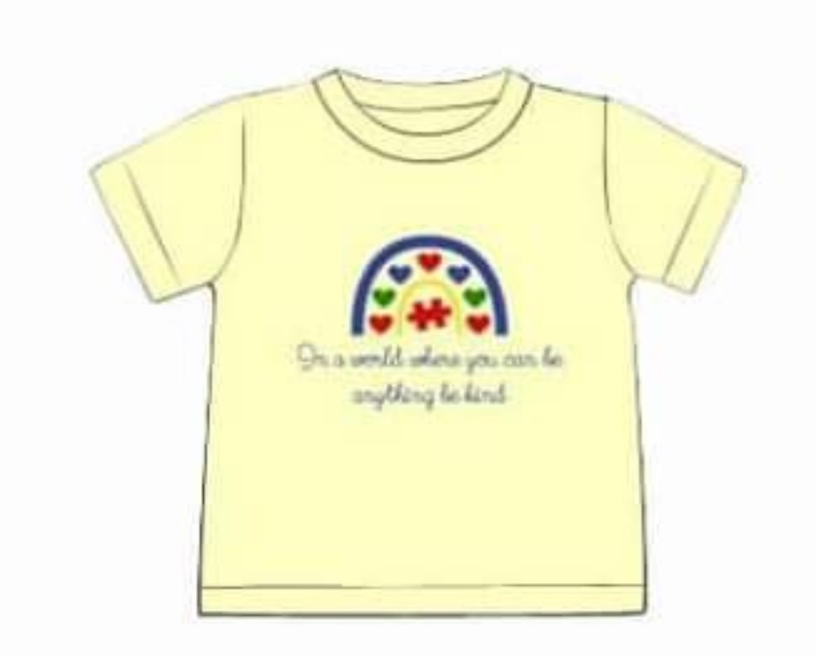 WS PO72.5: Boys Autism Awareness Yellow Shirt