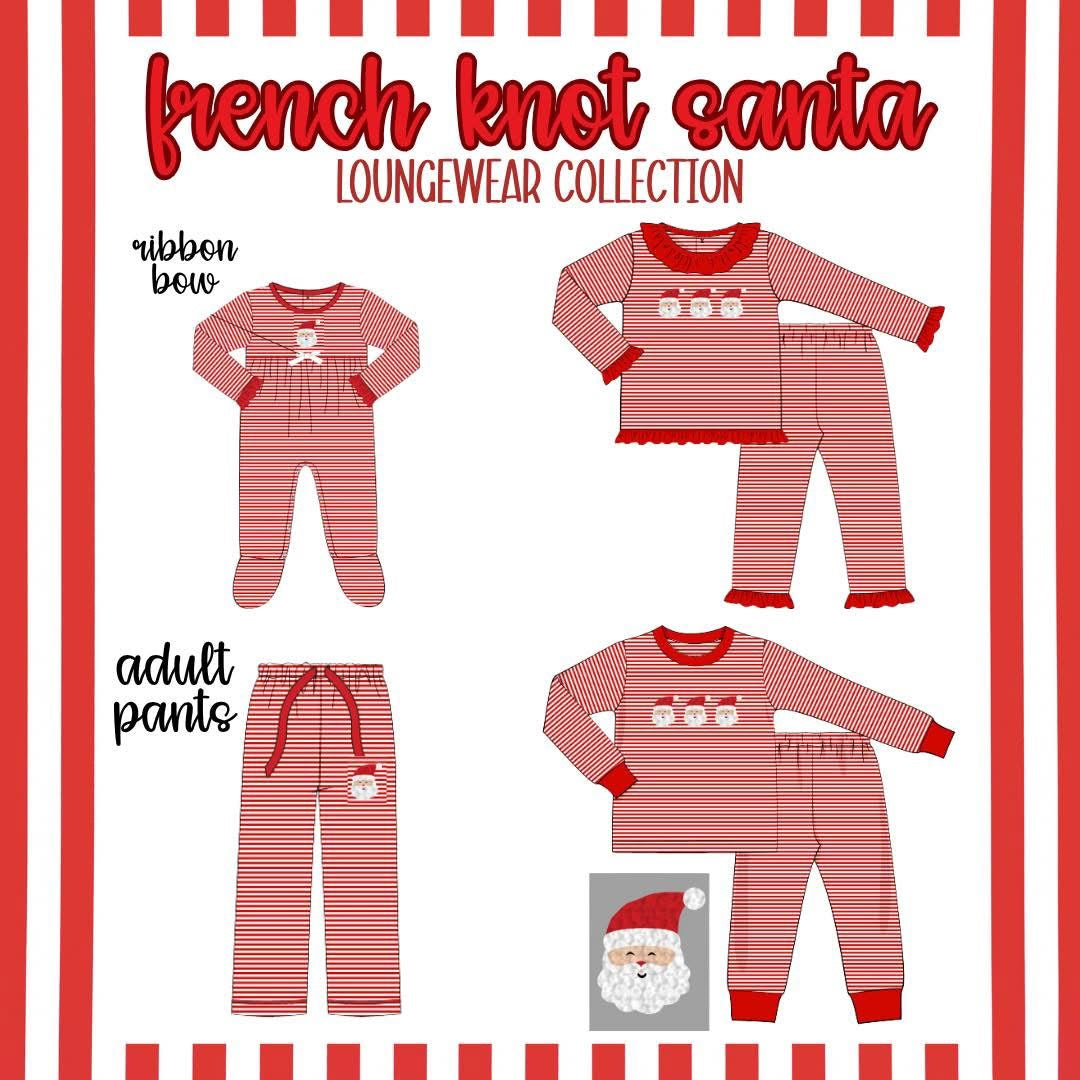 WS PO88: French Knot Santa