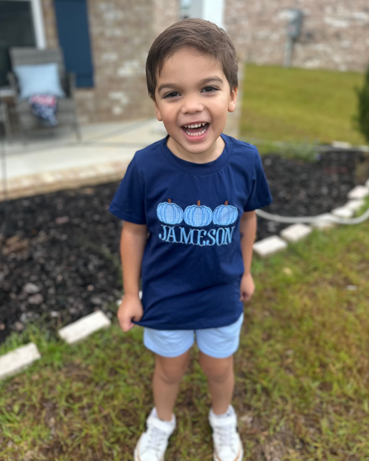 BOY HALLOWEEN TEES PUMPKIN TRIO SHIRT