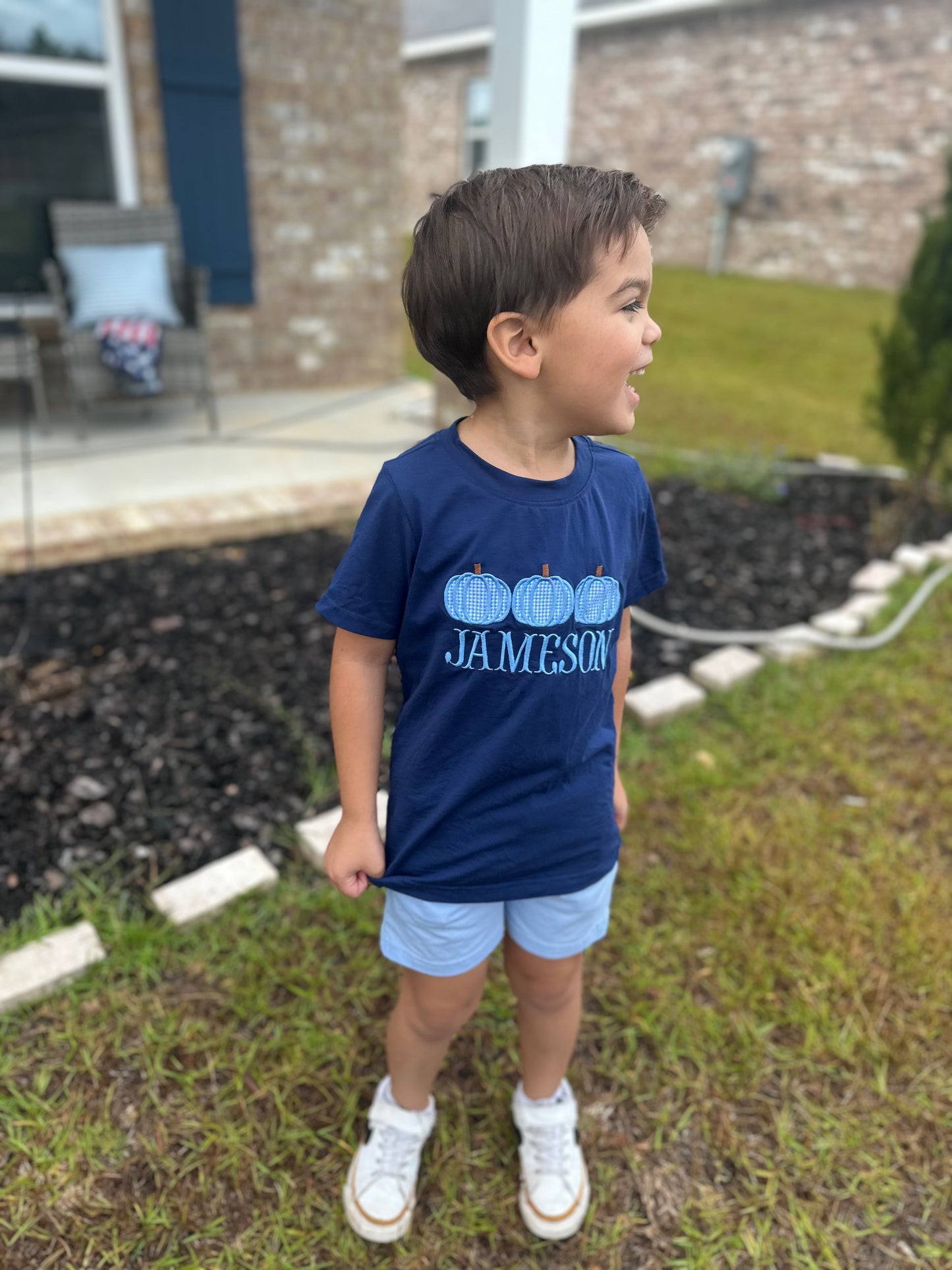 BOY HALLOWEEN TEES PUMPKIN TRIO SHIRT