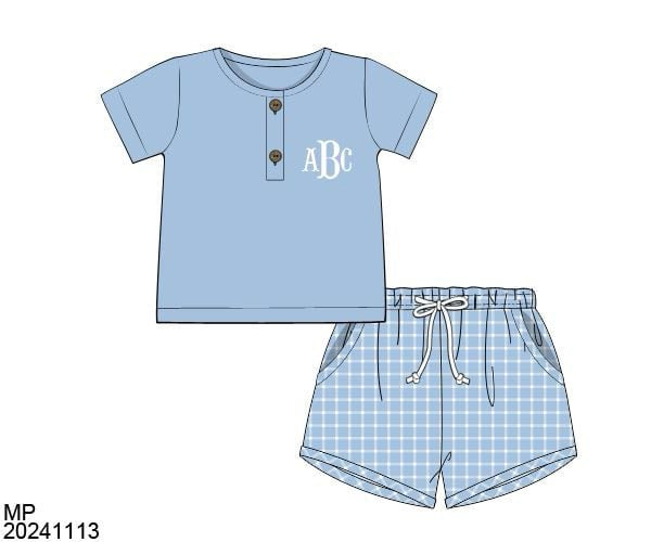 PICCADILLY PLAID BOY SHORT SET