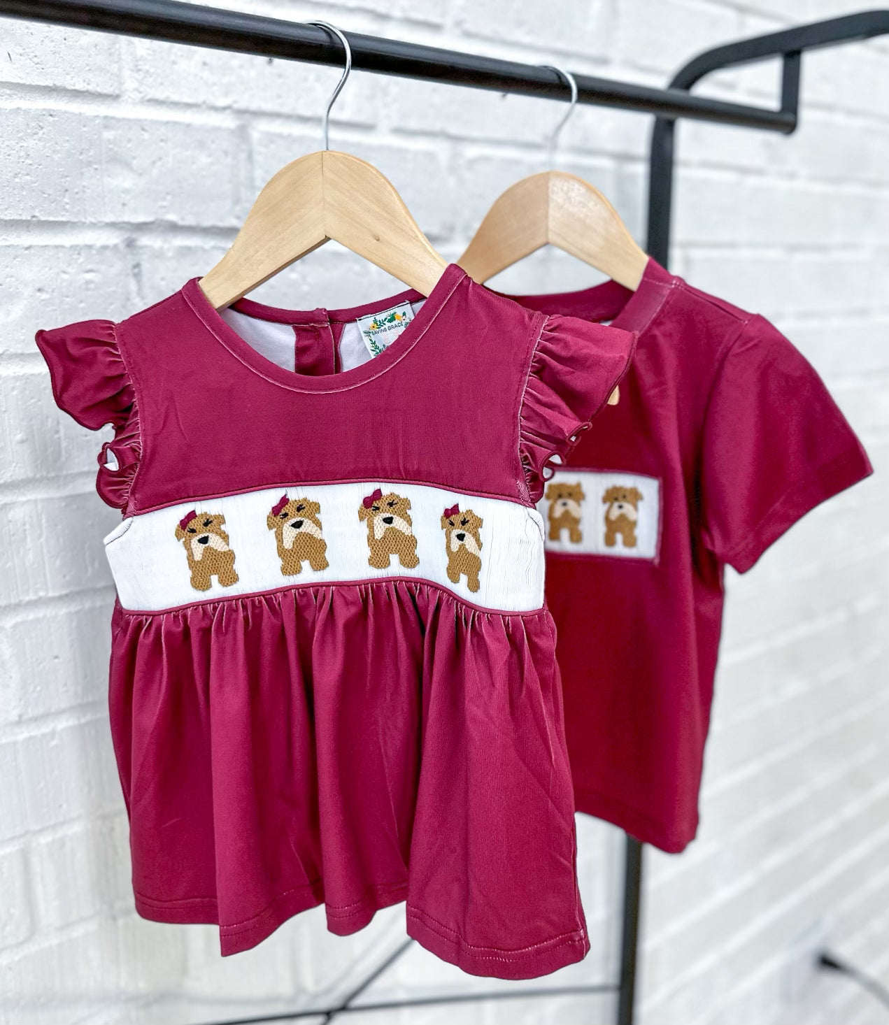 FOR THE BOYS SMOCKED BULLDOG SHIRT