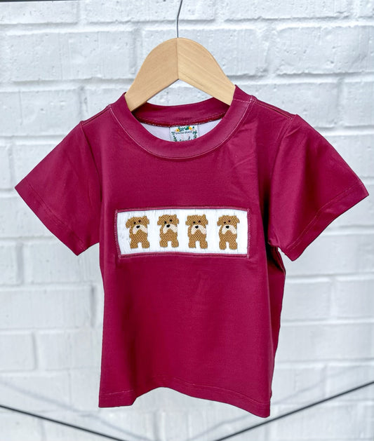 FOR THE BOYS SMOCKED BULLDOG SHIRT