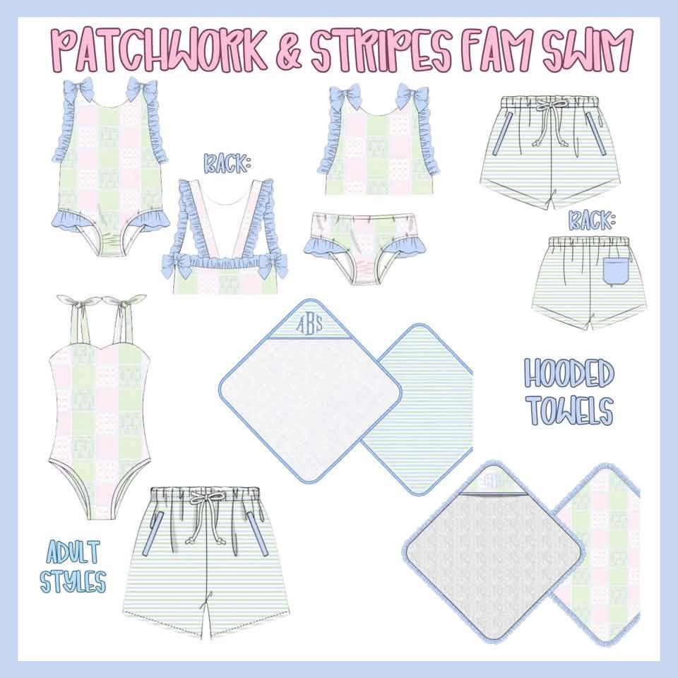 WS PO90: Patchwork & Stripes Swim