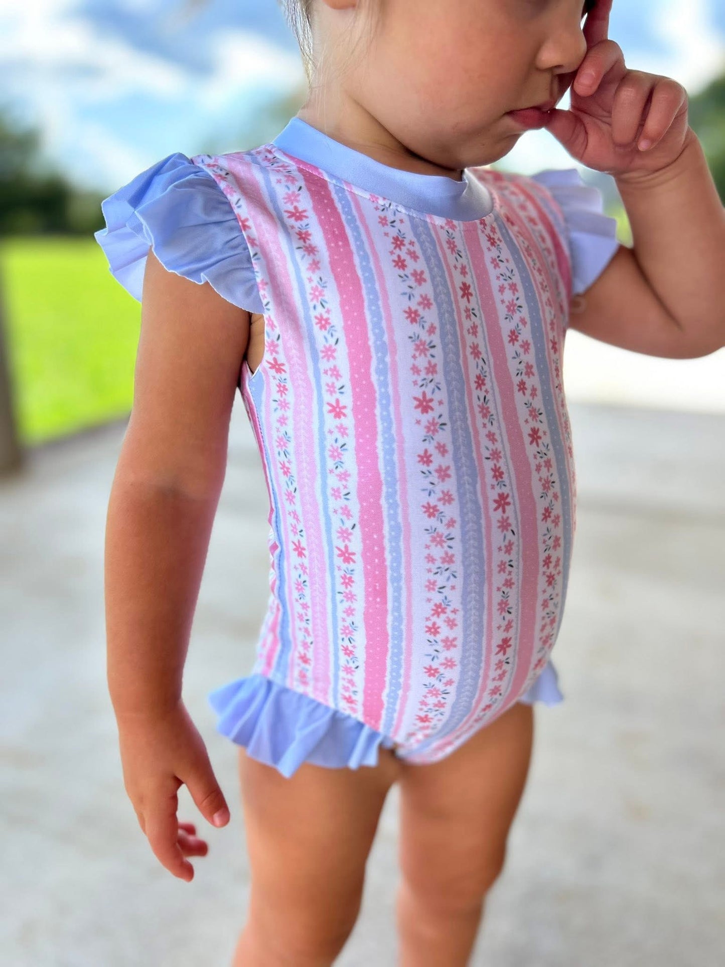 SUMMER STRIPED SWIM GIRL 1PC