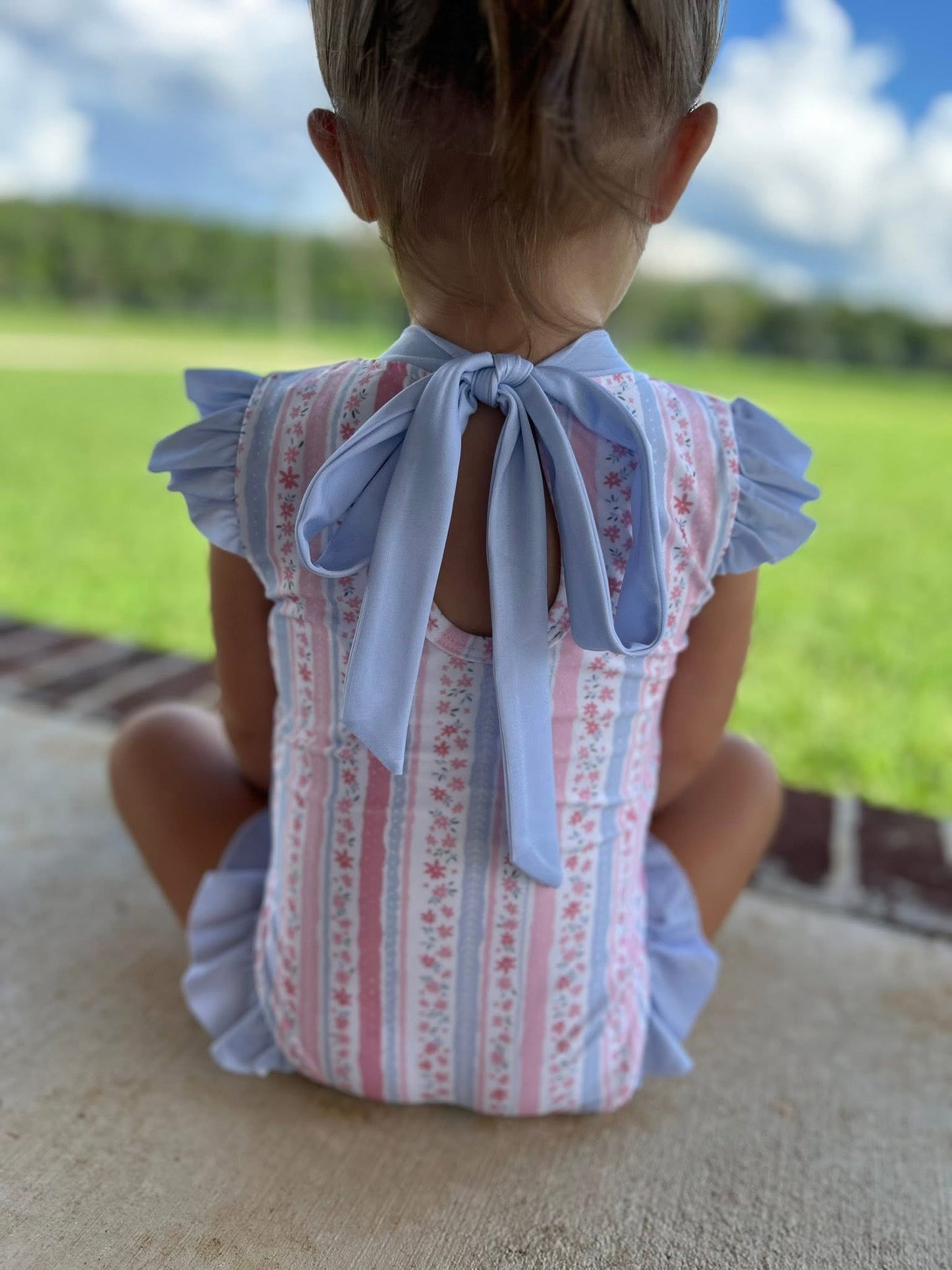 SUMMER STRIPED SWIM GIRL 1PC