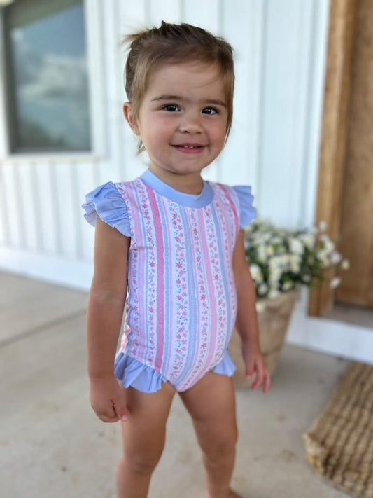 SUMMER STRIPED SWIM GIRL 1PC